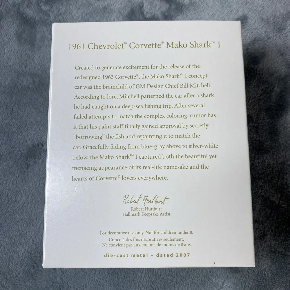 1961 Chevrolet Corvette Mako Shark I - 2007 Hallmark Ornament - Concept Car